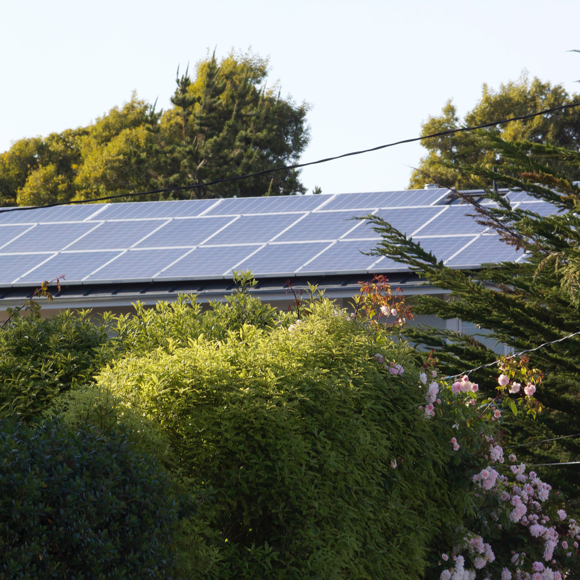 Solar panels on a roof top